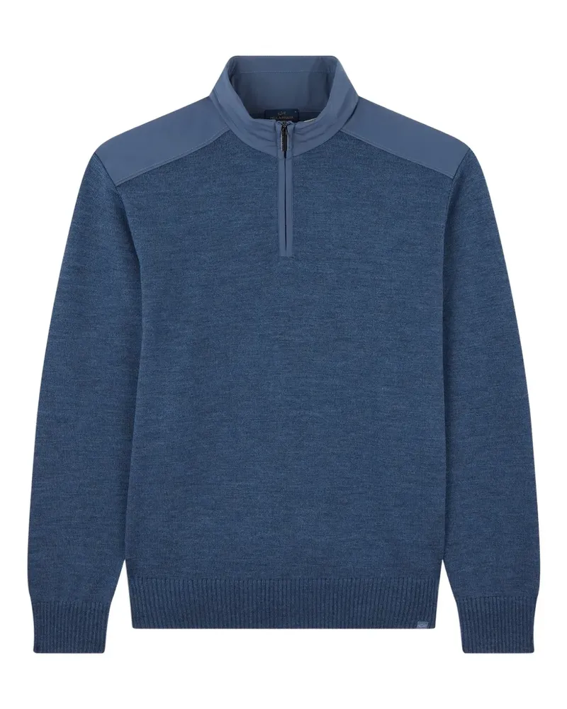 Paul & Shark Pullover mit kurzem Reißverschluss - Blau Blau