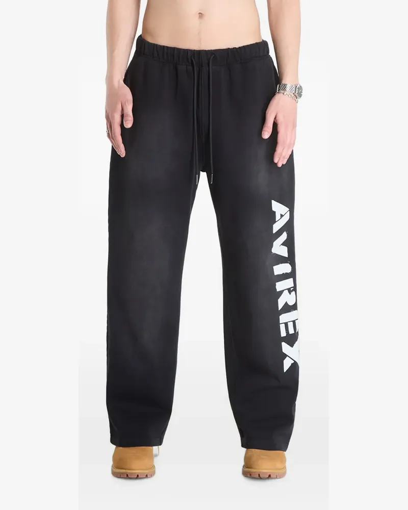 Avirex logo-print track pants - Schwarz Schwarz