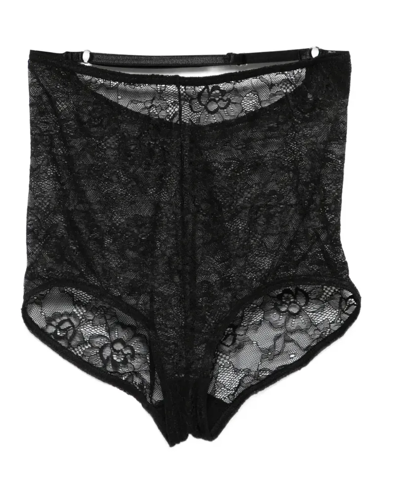ALCHEMY x Lia Aram floral-lace shorts - Schwarz Schwarz
