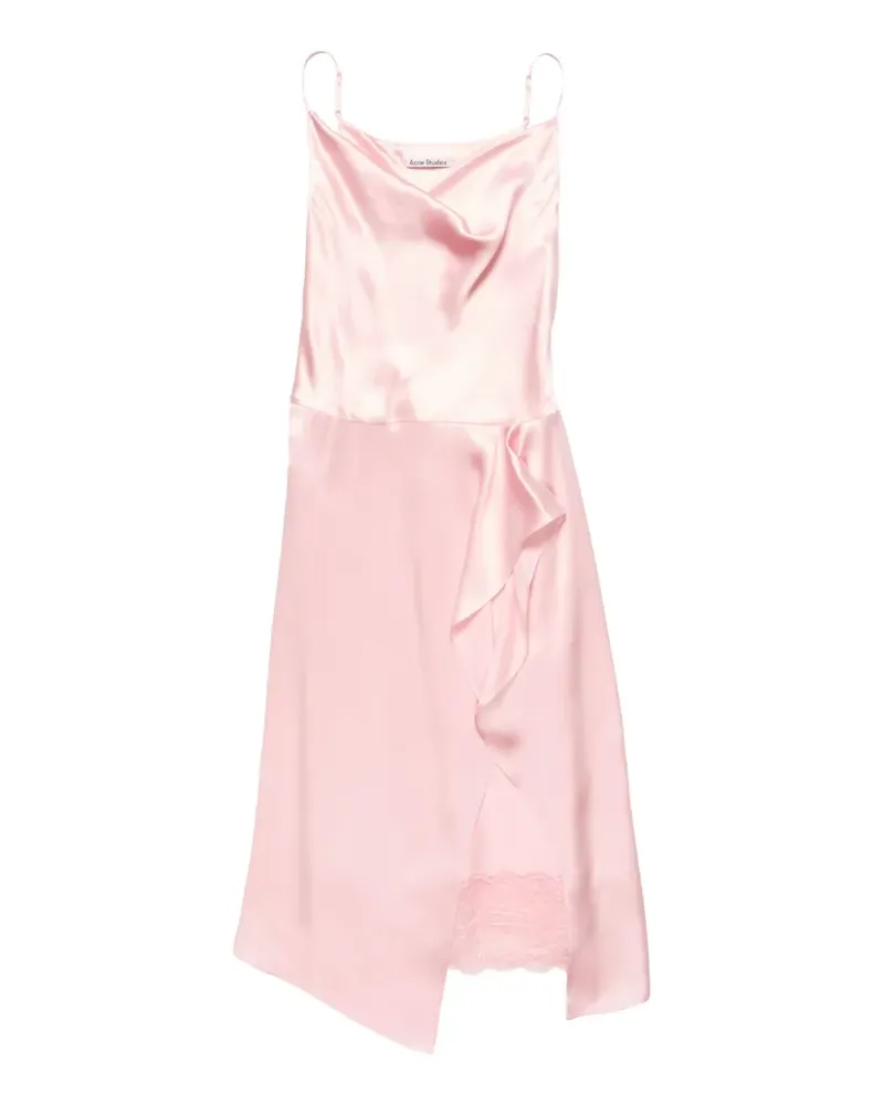 Acne Studios shiny satin slip dress - Rosa Rosa