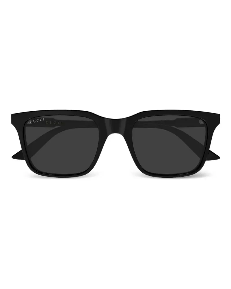 Gucci Sonnenbrille mit eckigem Gestell - Schwarz Schwarz