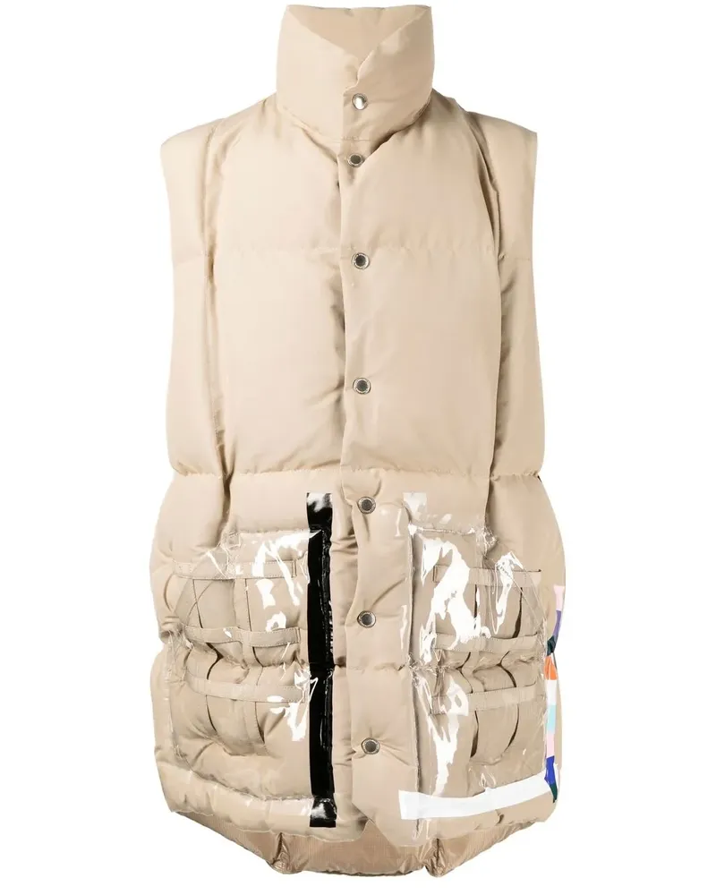 TheSoloIst Gefütterte Weste mit Stehkragen - Braun Braun