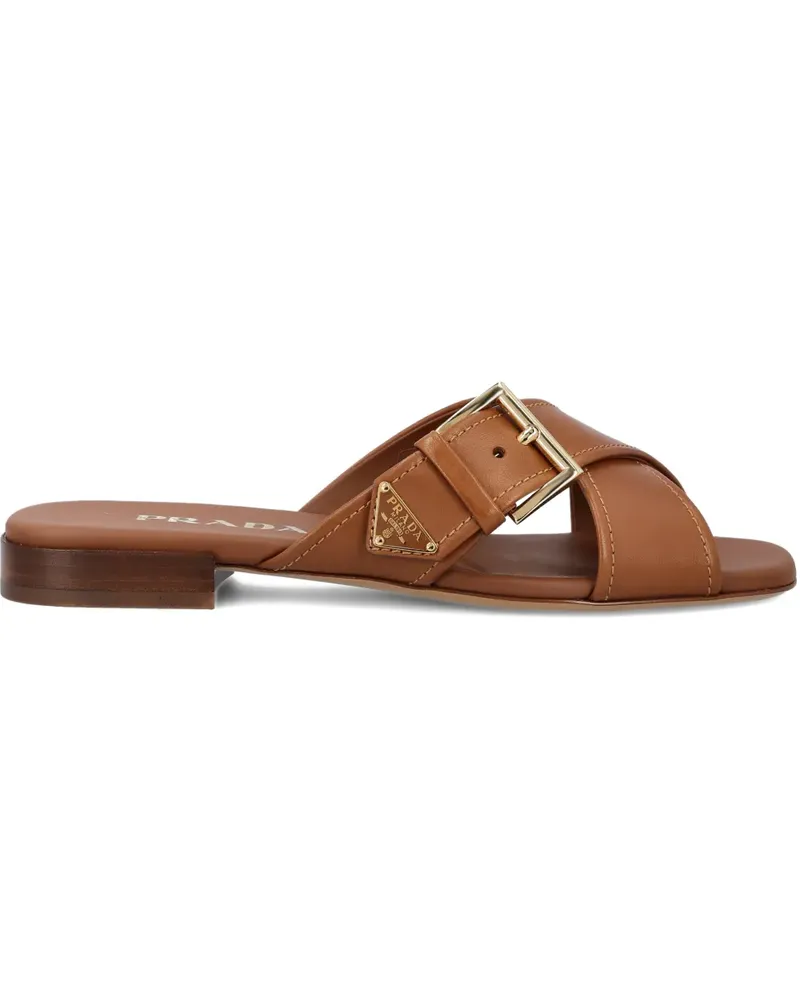 Prada buckle strap sandals - Braun Braun