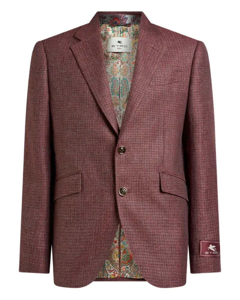 Etro Einreihiges Mouliné-Sakko - Rot Rot