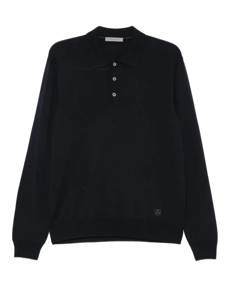 Corneliani Geknöpfter Pullover mit Polokragen - Blau Blau