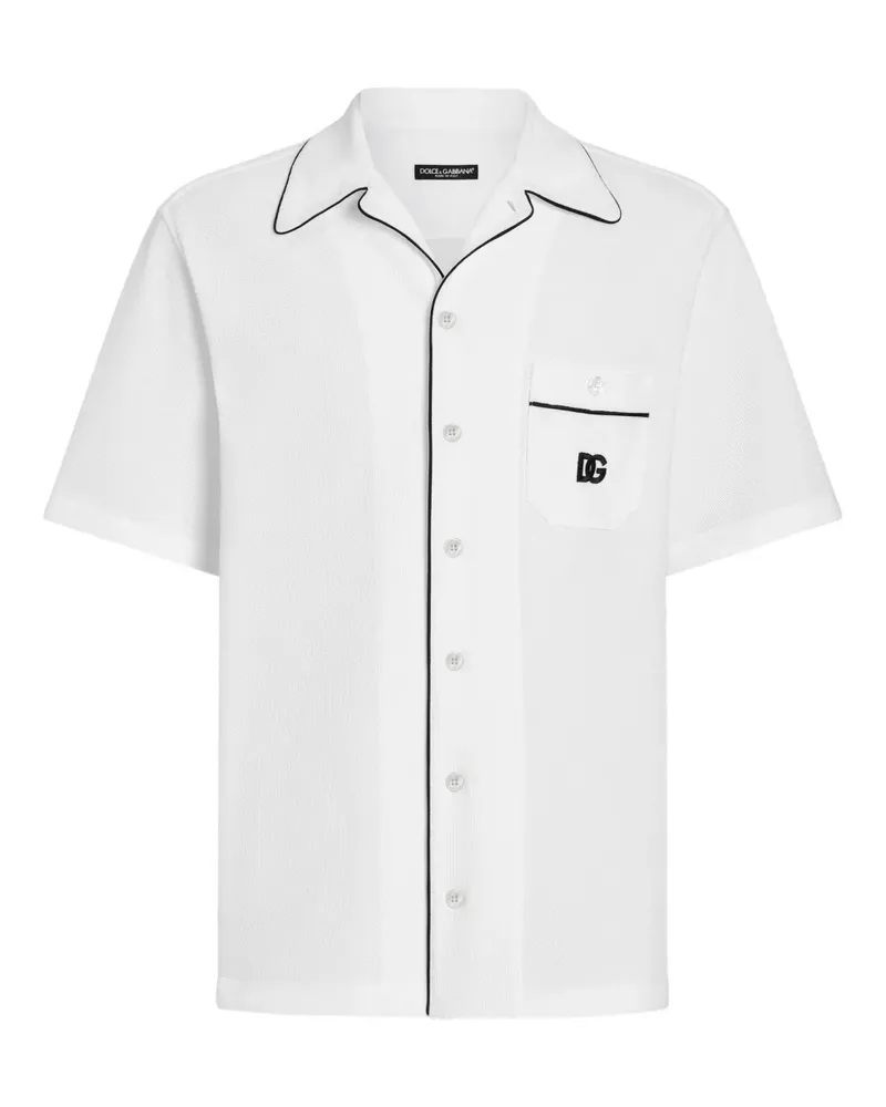Dolce & Gabbana Hemd aus Baumwoll-Seidengemisch - Weiß Weiß