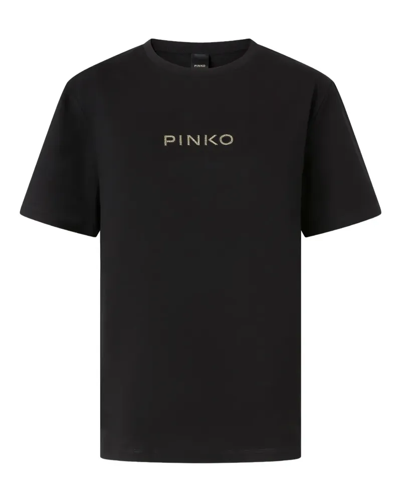 Pinko T-Shirt mit Logo-Detail - Schwarz Schwarz