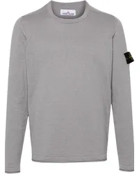 Stone Island Strickpullover mit Kompass-Patch Grau