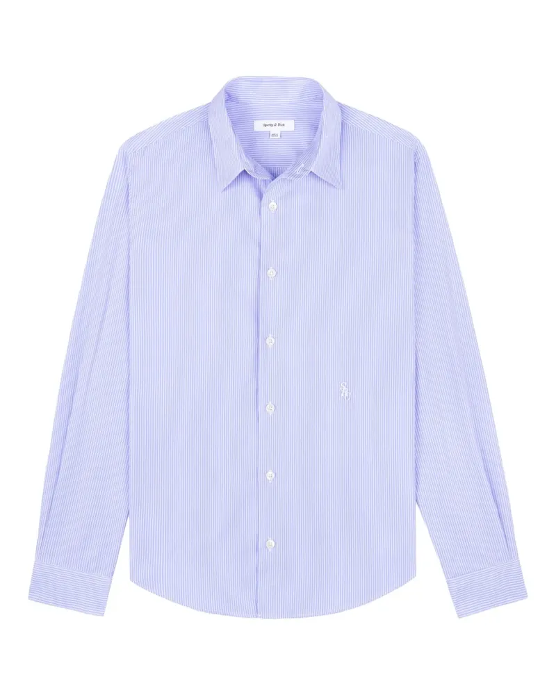 SPORTY & RICH Gestreiftes Hemd - Blau Blau