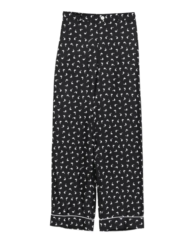 Moschino printed straight trousers - Schwarz Schwarz