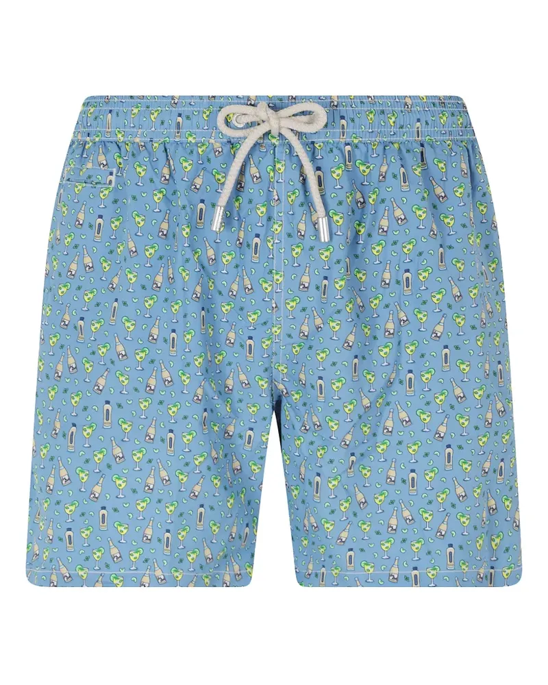 MC2 Saint Barth Lighting Micro cocktail-print swim shorts - Blau Blau