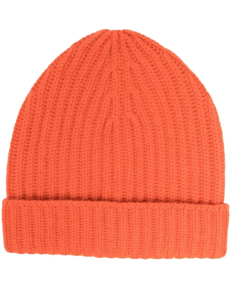 Malo Gerippte Kaschmirmütze - Orange Orange