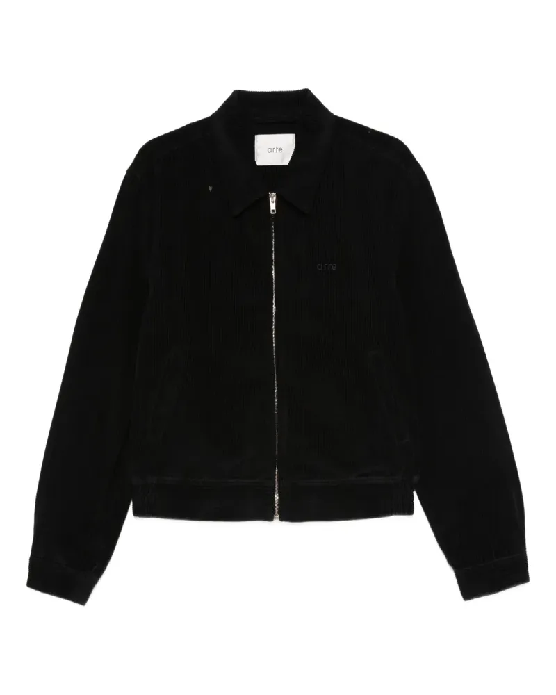 Arte Antwerp Cordjacke mit Reißverschluss - Schwarz Schwarz