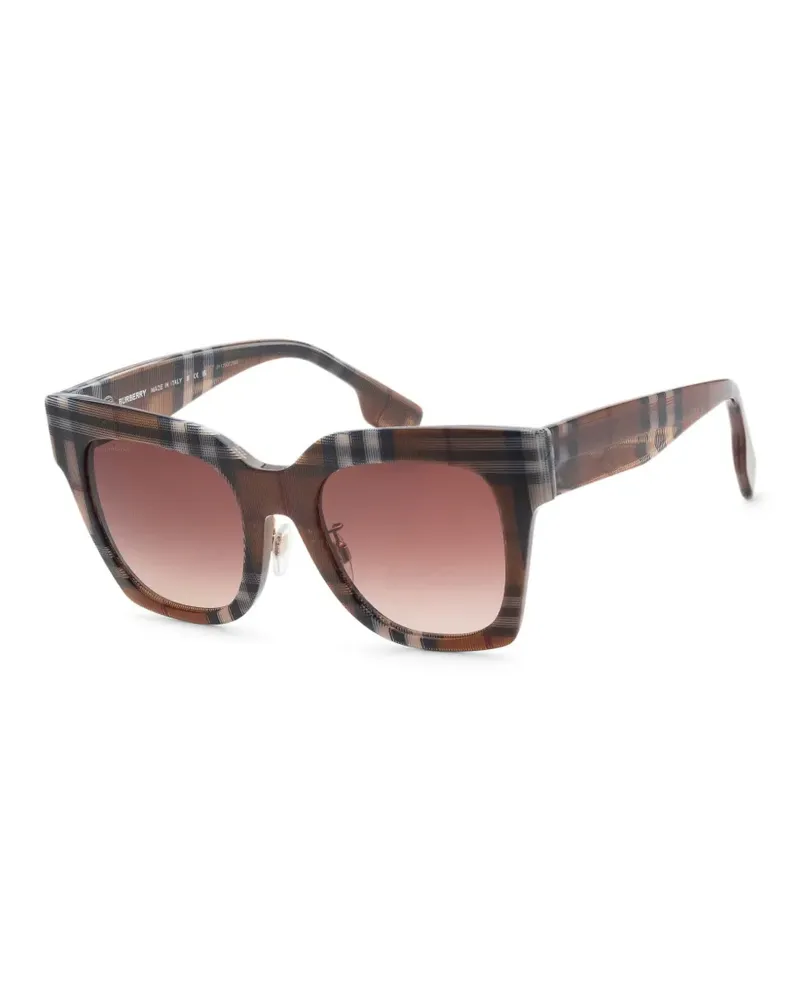 Burberry Eckige Sonnenbrille mit Vintage-Check - Braun Braun