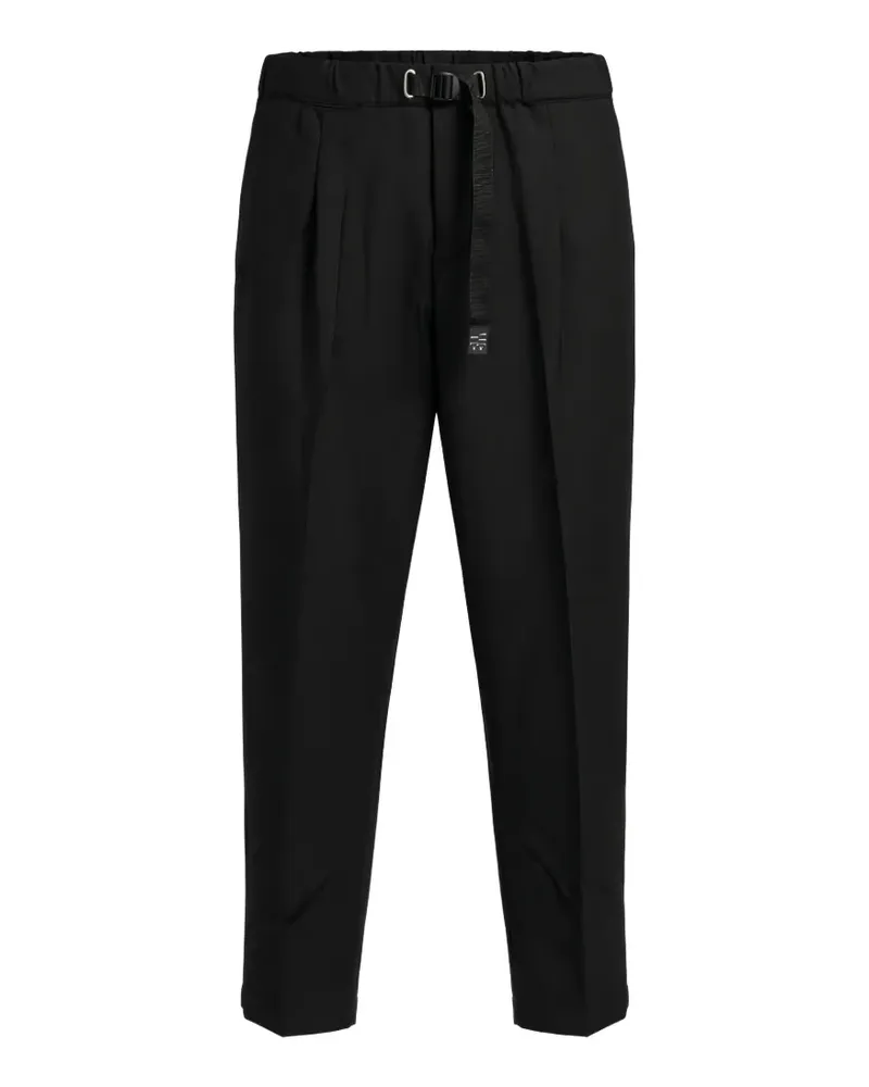 PLAN C belted pleated trousers - Schwarz Schwarz