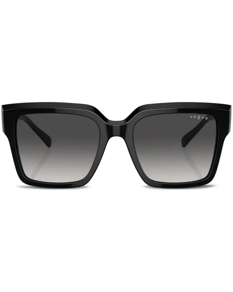 Vogue Eckige Sonnenbrille mit Logo-Print - Schwarz Schwarz