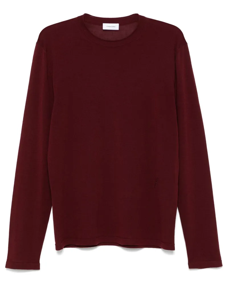 Ferragamo Pullover mit Logo-Stickerei - Rot Rot
