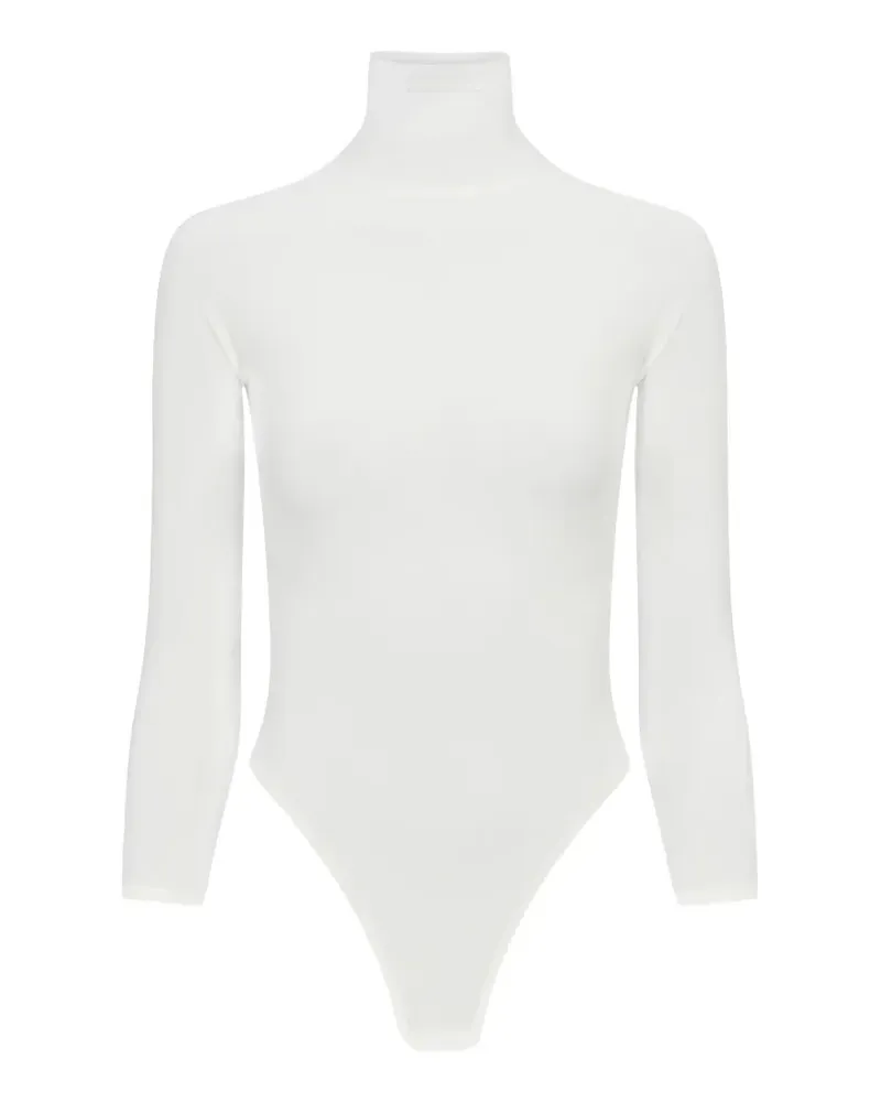 ALALA Langärmeliger Body mit Stehkragen - Weiß Weiß