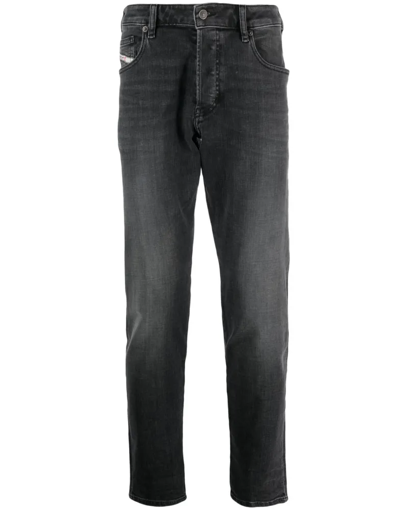 Diesel D-Yennox Jeans mit Stone-Wash-Effekt - Schwarz Schwarz