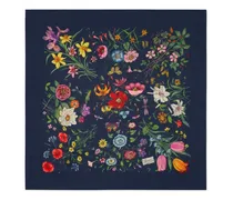 Seidenschal mit Blumen-Print