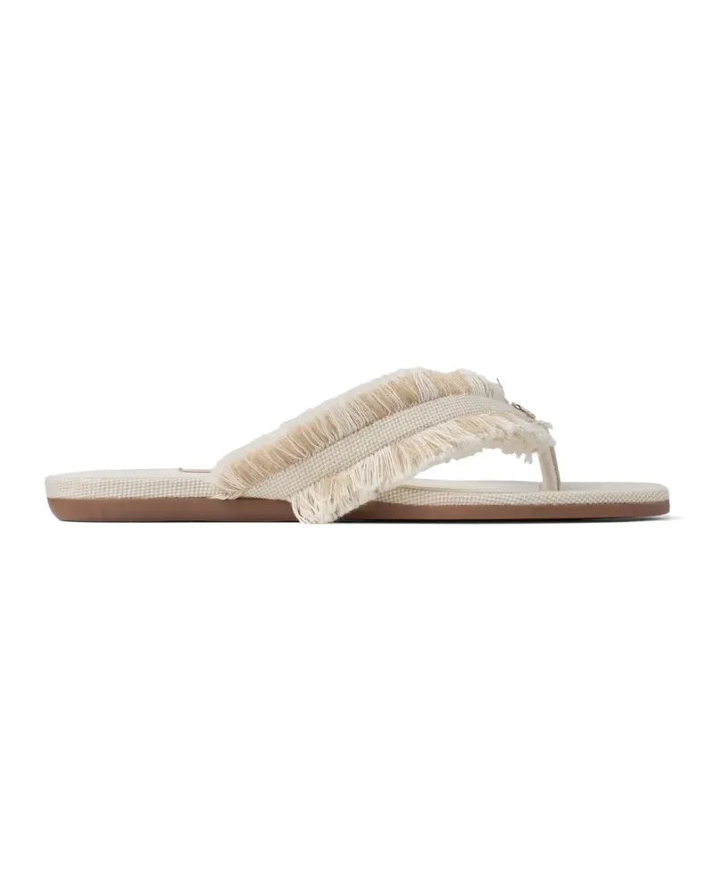 Jimmy Choo fringed bay flat sandals - Nude Nude