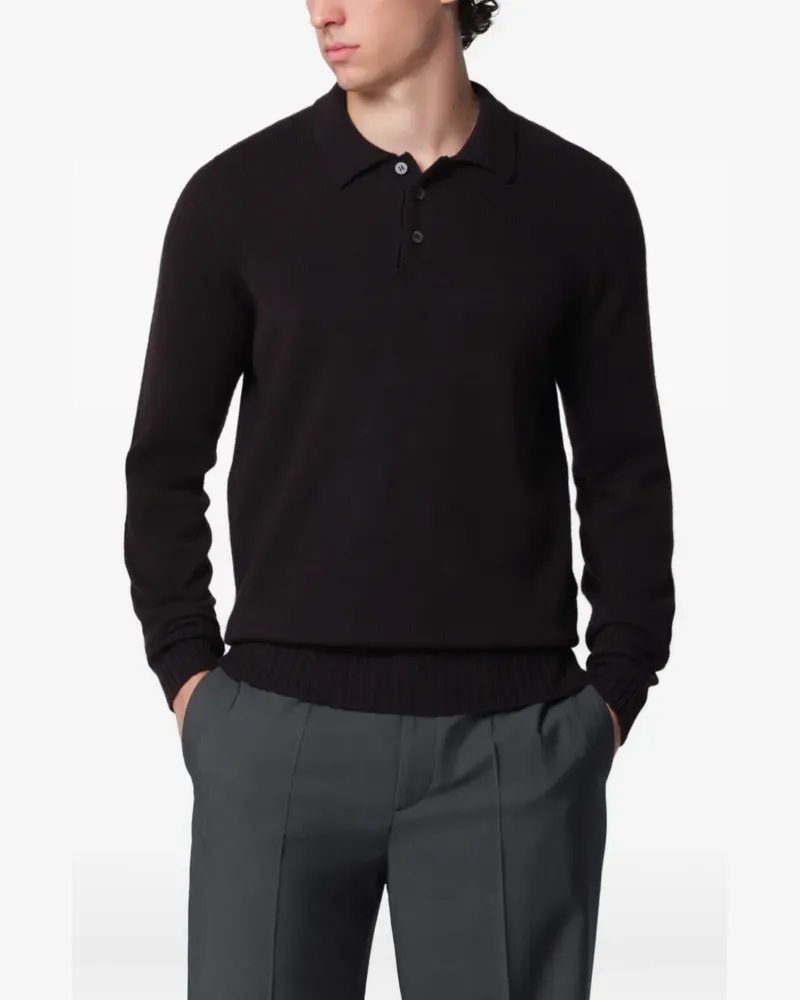 Drumohr  Langärmeliges Poloshirt - Braun Braun