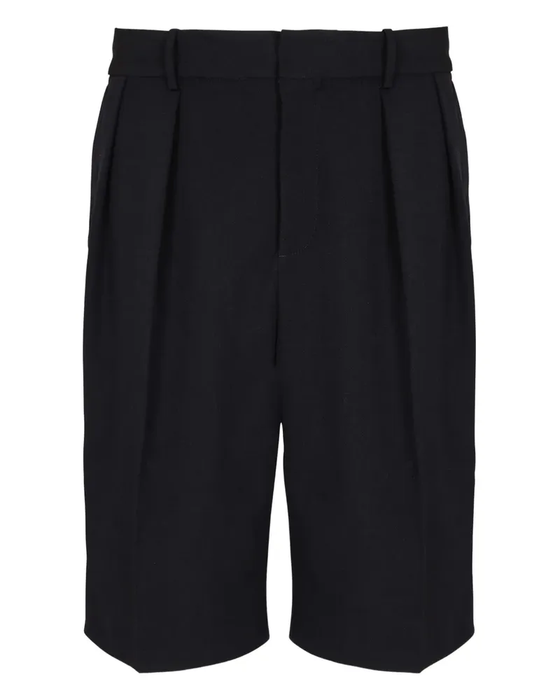 Balmain Grain de Poudre Shorts mit Falten - Schwarz Schwarz