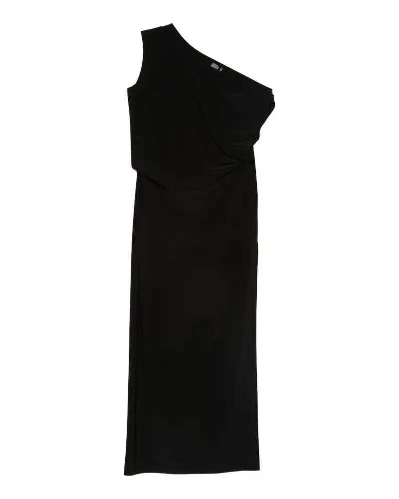 Norma Kamali Drapierte One-Shoulder-Robe - Schwarz Schwarz