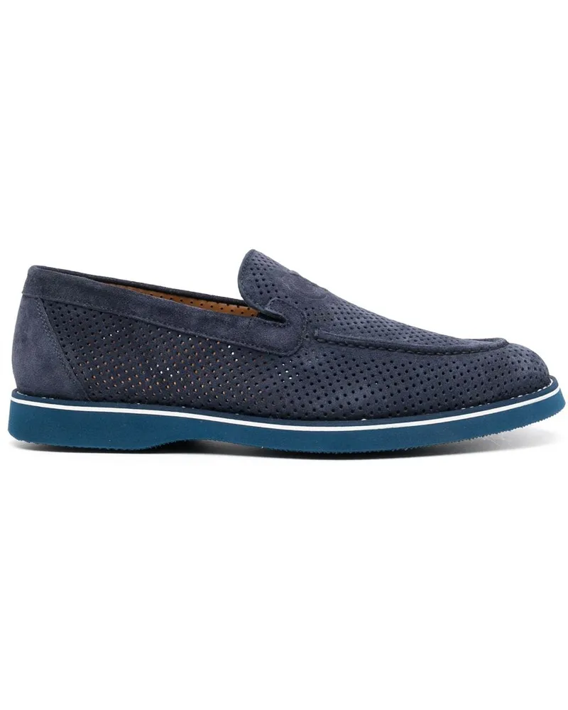 Casadei Scarca Loafer aus Wildleder Blau