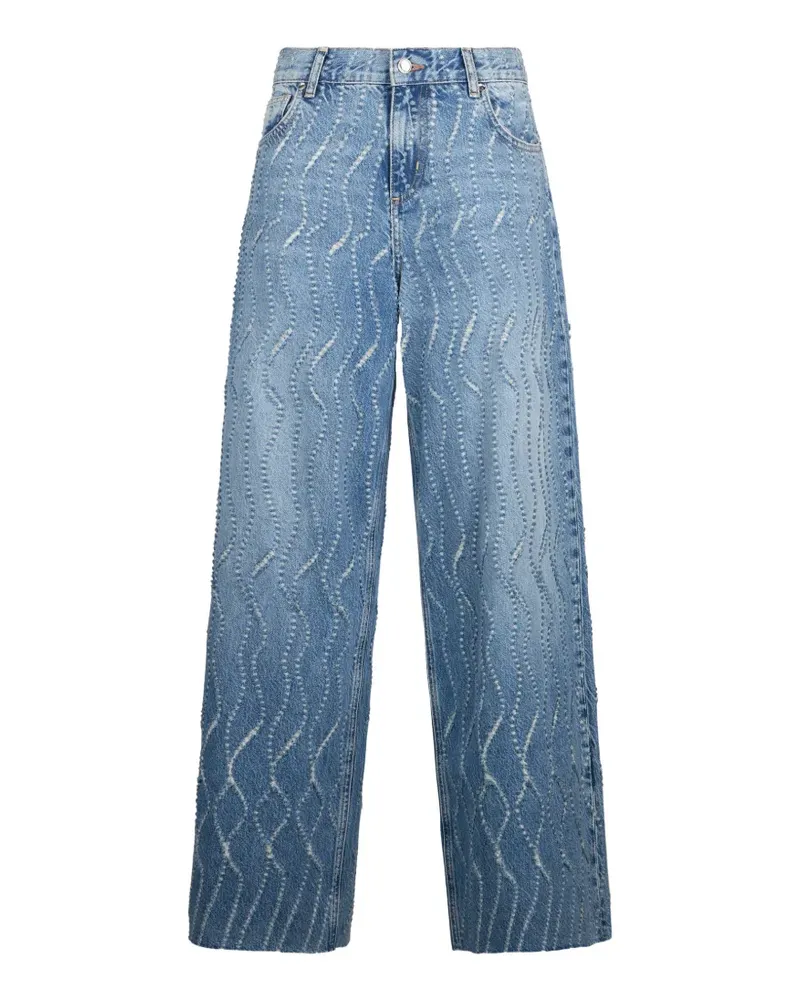 Liu Jo laser-etched flared jeans - Blau Blau