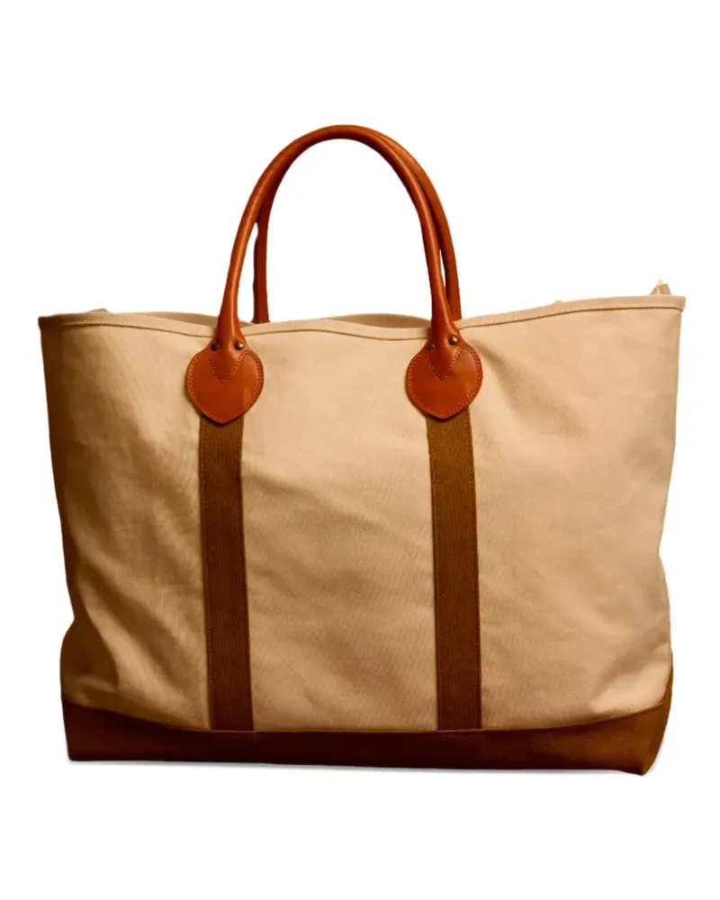 Fortela reinforced stitched cotton tote bag - Nude Nude