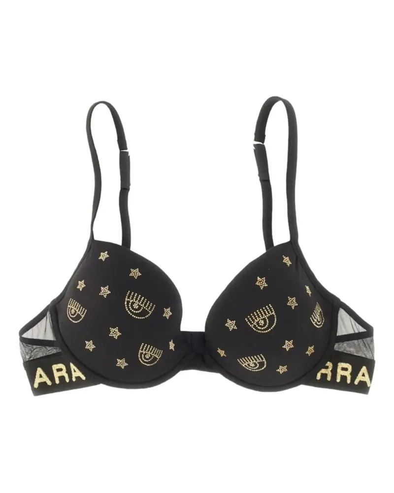 Chiara Ferragni BH mit Logo-Verzierung - Schwarz Schwarz