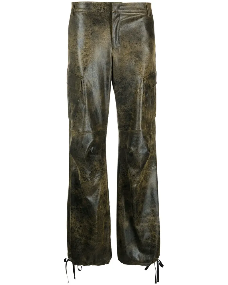 ANDAMANE Cropped-Jeans in Distressed-Optik - Schwarz Schwarz