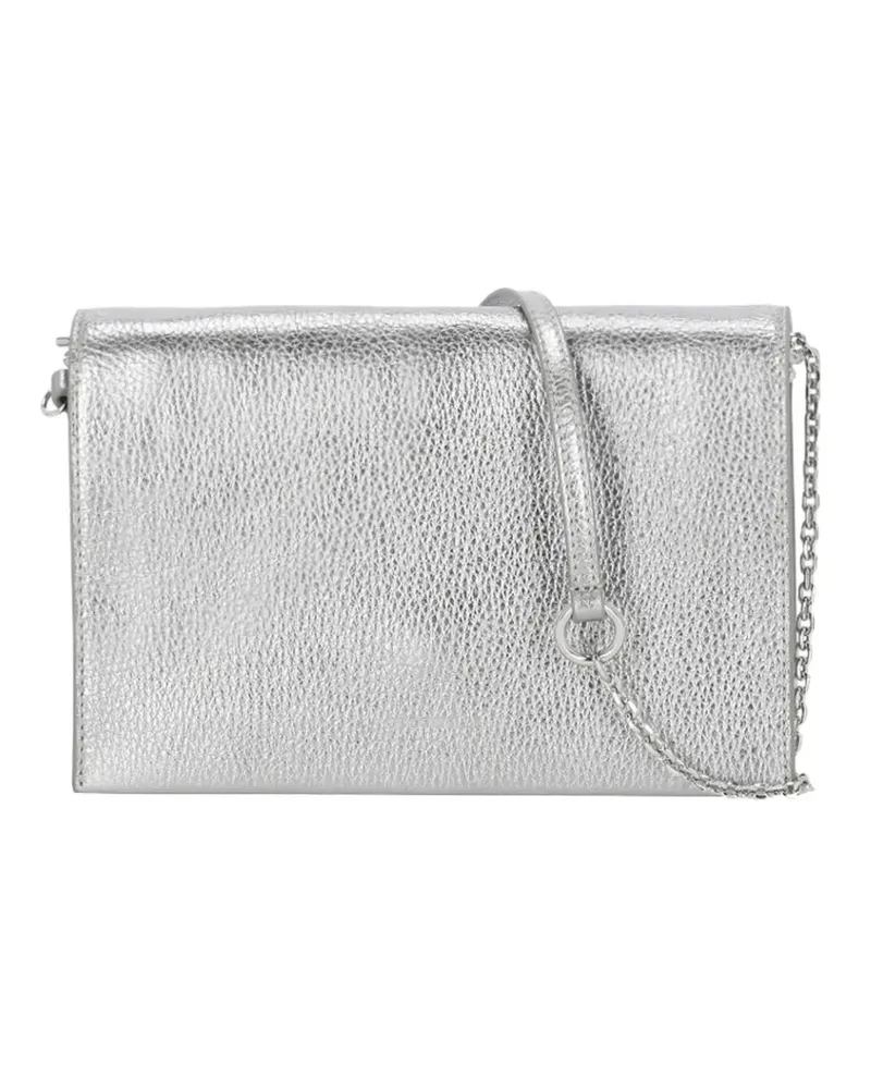 Coccinelle chain leather shoulder bag - Silber Silber