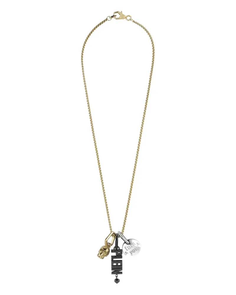 Philipp Plein Halskette mit Logo-Anhänger - Gold Gold