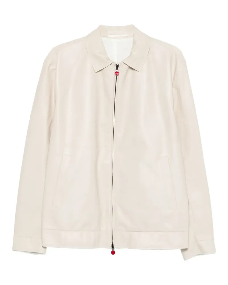 Kiton zip-fastening welt-pockets reversible jacket - Nude Nude