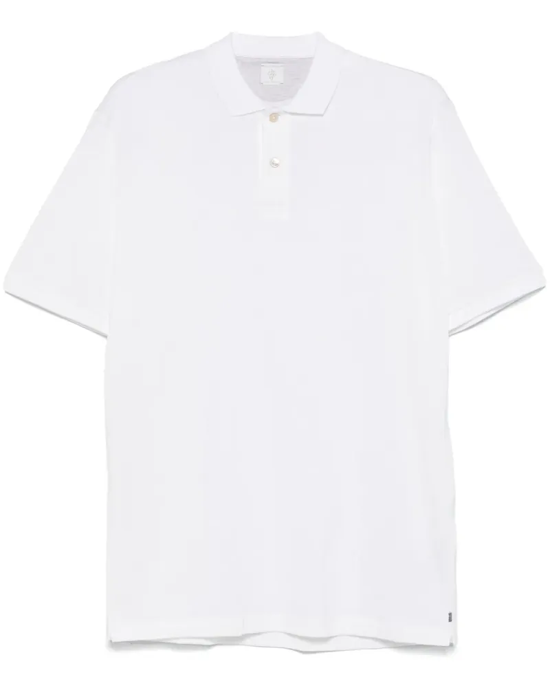 Eleventy Klassisches Poloshirt - Weiß Weiß