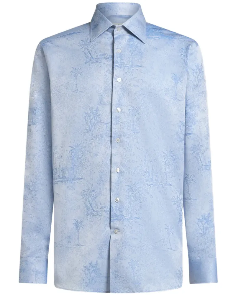 Etro Hemd aus Safari-Jacquard - Blau Blau