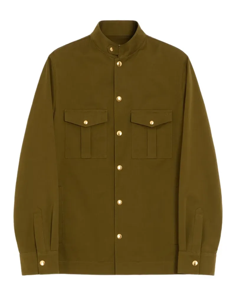Valentino Garavani Hemdjacke aus Baumwoll-Canneté mit VLogo-Stickerei - Grün Grün