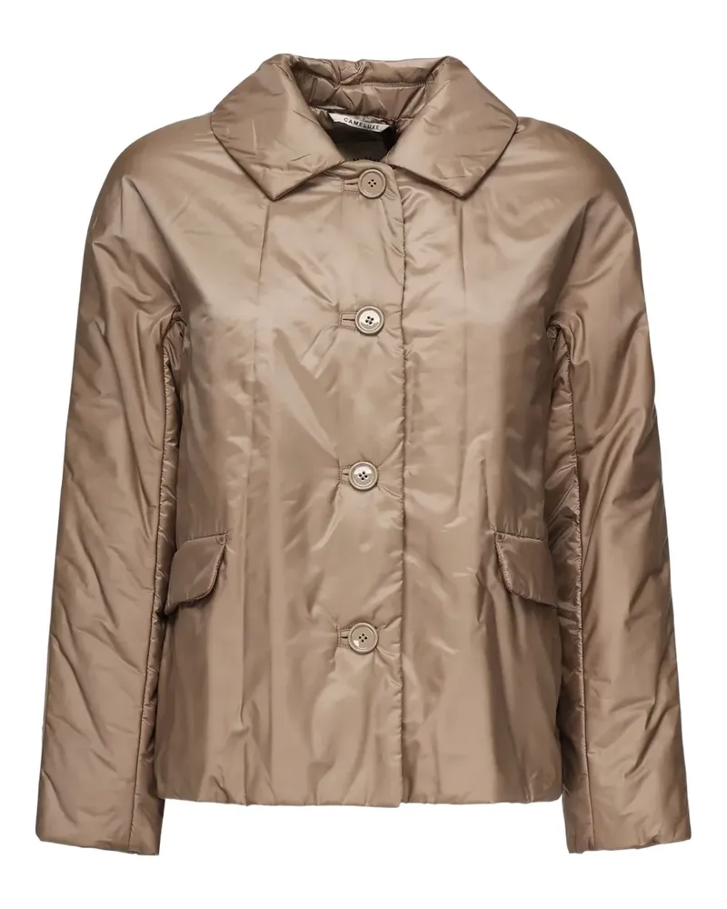 Max Mara Gesteppte Jacke mit Knopfleiste - Braun Braun