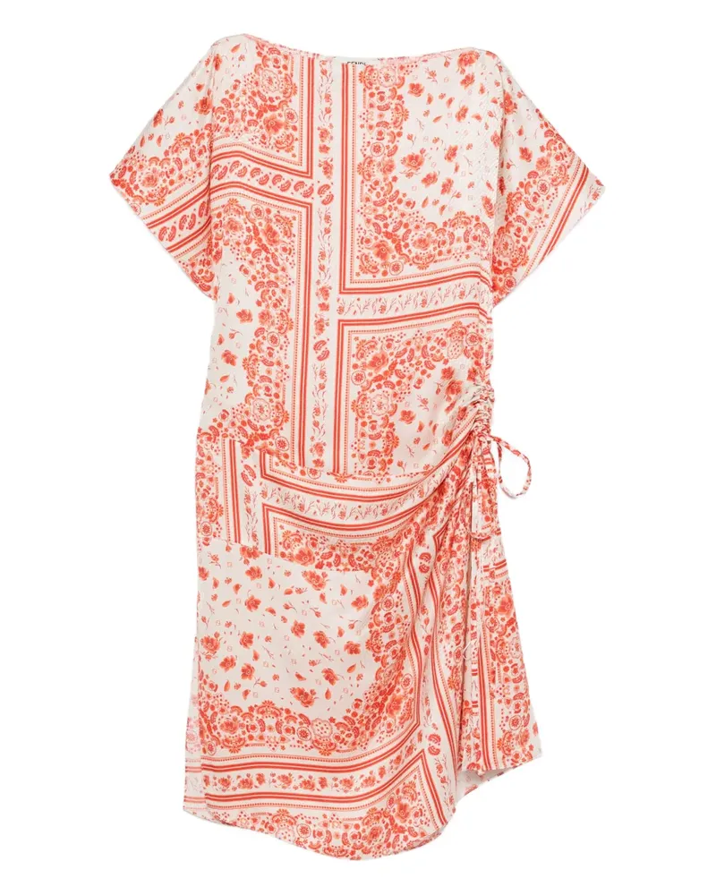 Fendi Kordelzug-Midikleid mit Jacquardmuster - Nude Nude