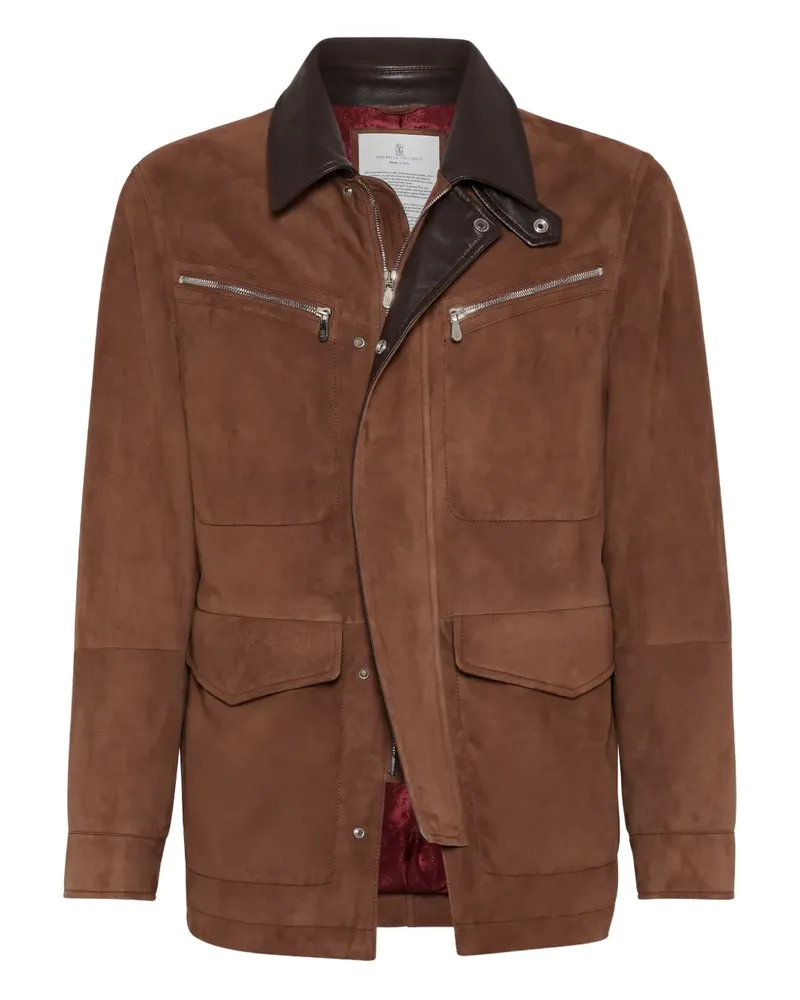 Brunello Cucinelli Jacke aus Wildleder - Braun Braun