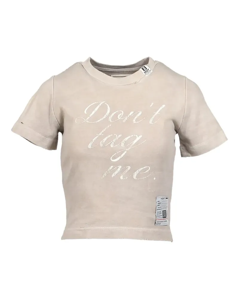 MIHARAYASUHIRO sun-faded distressed T-shirt - Nude Nude