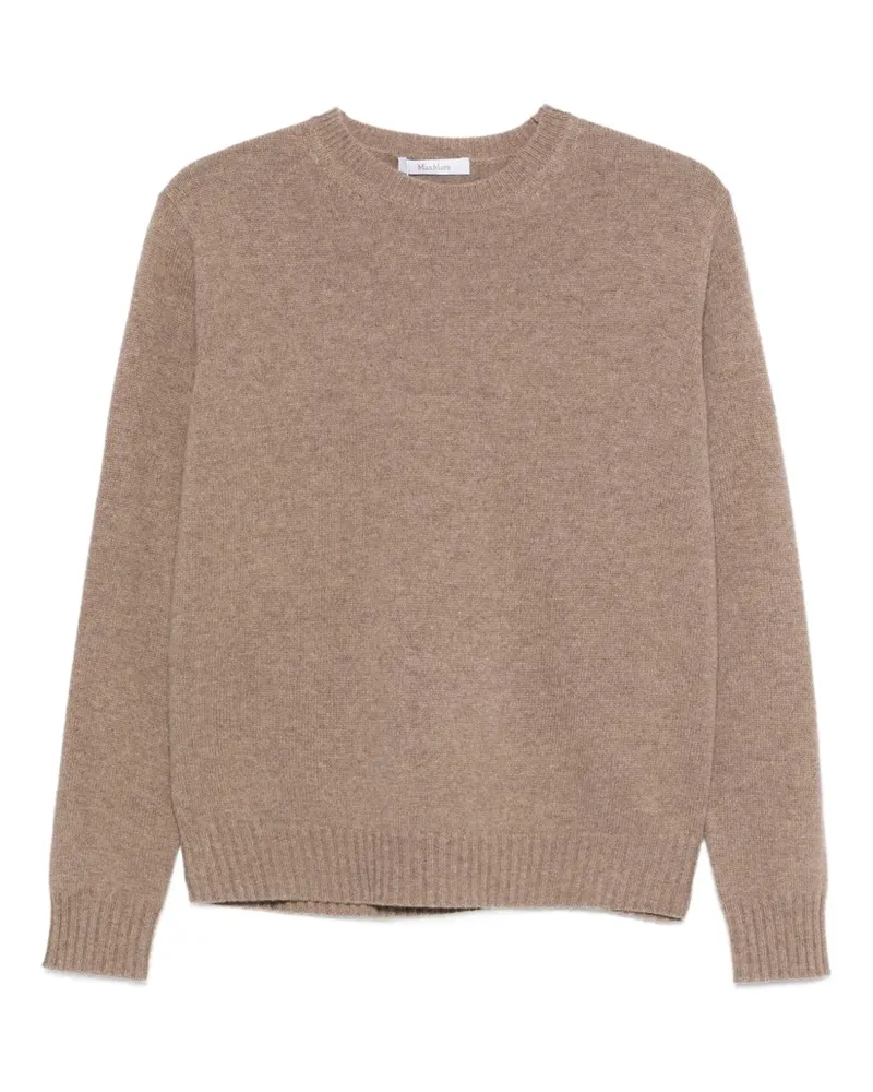 Max Mara Kaschmirpullover mit Rundhalsausschnitt - Braun Braun
