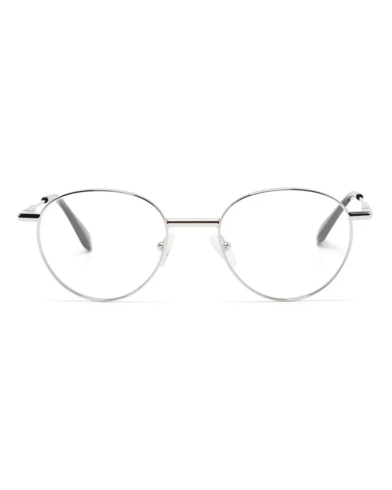 Alexander McQueen Brille mit rundem Gestell - Silber Silber
