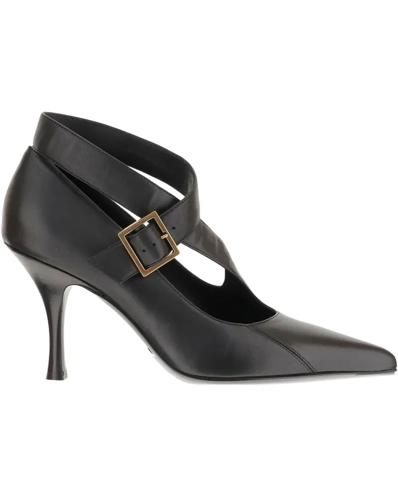 KHAITE 85mm leather heeled pumps - Schwarz Schwarz