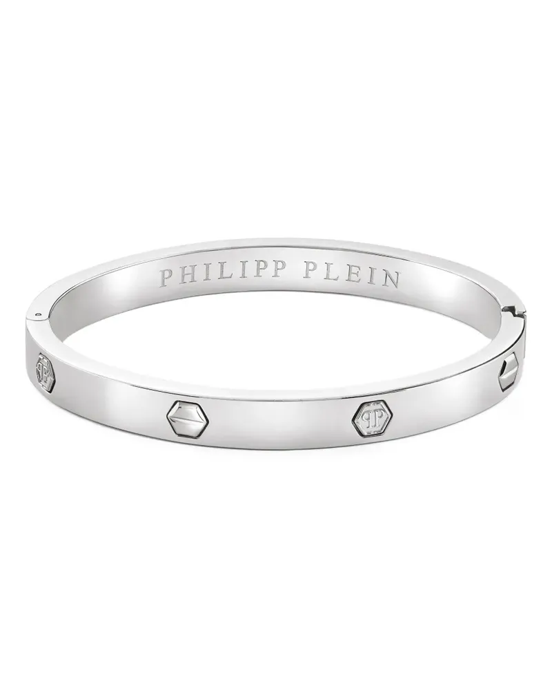 Philipp Plein Armspange mit Logo - Silber Silber