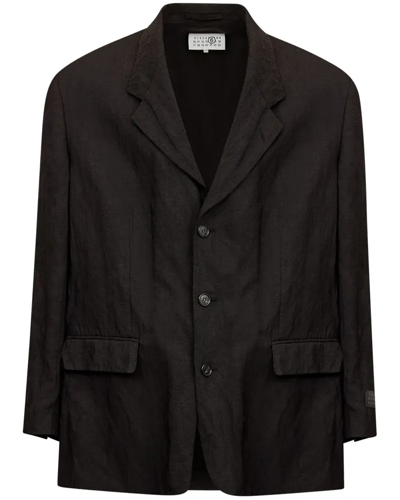 Maison Margiela Jacke mit Logo-Applikation - Schwarz Schwarz