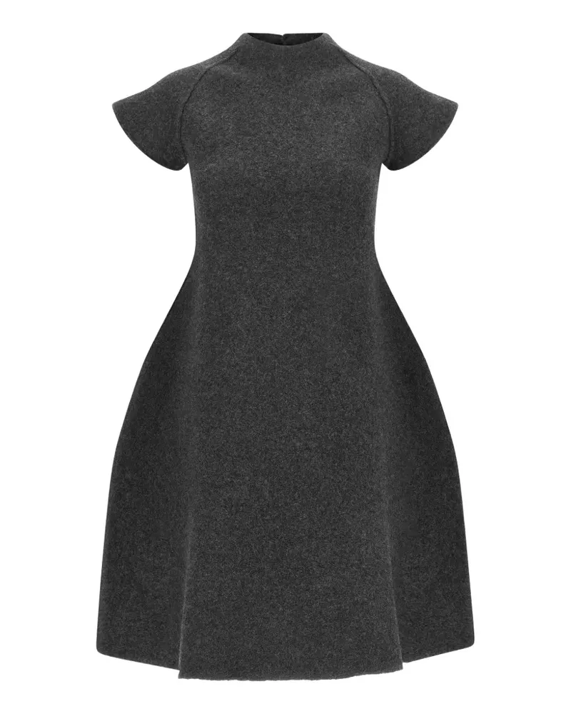 Jil Sander A-Linien-Minikleid mit Stehkragen - Grau Grau