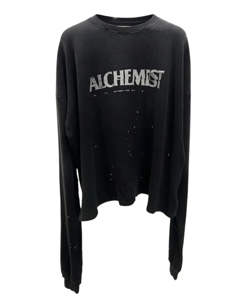 alchemist logo-print thermal T-shirt - Schwarz Schwarz